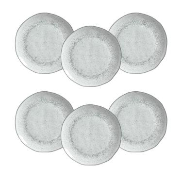 Imagem de Conjunto de Pratos Rasos Porto Brasil Orgânico Echo 26,5cm - 6 Peças