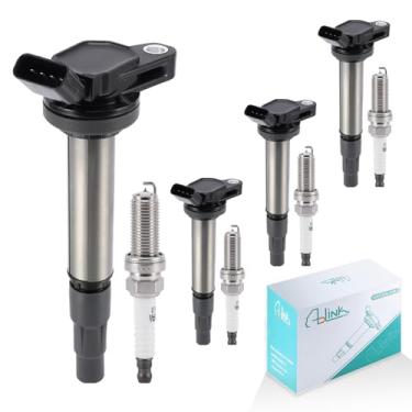 Imagem de AULINK Conjunto de Bobinas de Ignição Uf596 com 4 e Vela de Ignição 93501 1,8 L para Toyota C-Hr 18-21, Corolla Im 09-20, Matrix 09-14, Prius 10-18, Lexus Ct200H 11-17, Pontiac Vib (4Pcs Uf596 Bobina
