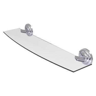 Imagem de Allied Brass QN-33/24 Que , prateleira de vidro de 61 cm, cromo acetinado