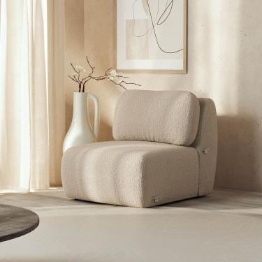 Imagem de Sofá Modular 80cm sem Braço Orla Cabecasa Madeiramadeira Areia