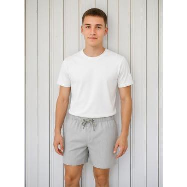 Imagem de Shorts Masculino Bermuda Curta De Linho Casual Premium - NoBrand, Cinz