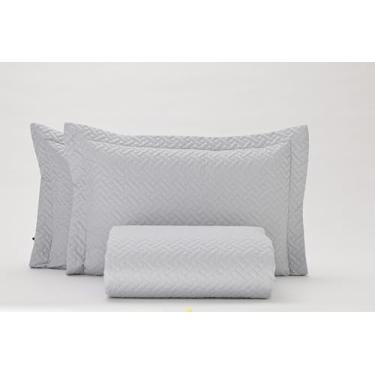 Imagem de COBRELEITO TRESSÊ 100% ALGODÃO CETIM 400 FIOS BRANCO - SOLTEIRO 2 PÇS 180X220