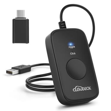 Imagem de Cloudeck Mouse Jiggler indetectável, 2 em 1 e clique de mouse com adaptador tipo C para computador, Plug & Play, simula o movimento do mouse para evitar que o computador entre no modo de hibernação