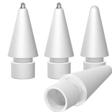 Imagem de Pontas de substituição para Apple Pencil, POM e acessórios de metal para iPencil 2ª/1ª geração, dois comprimentos [4 peças]