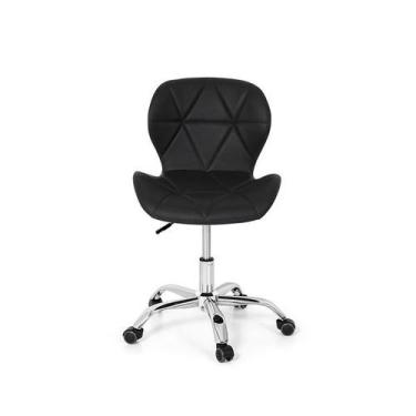 Imagem de Cadeira Office Eiffel Slim Giratória Ajustável Preta - DECORESHOP