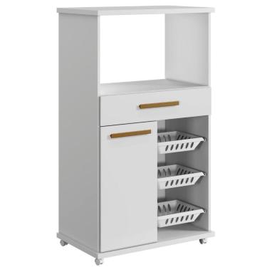 Imagem de Fruteira Fortaleza 1 Porta 1 Gaveta Branco Arte Móveis