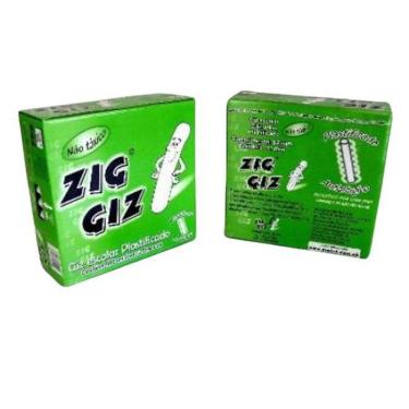 Imagem de Giz Branco Plastificado Com 500 Un Antialérgico Zig Giz