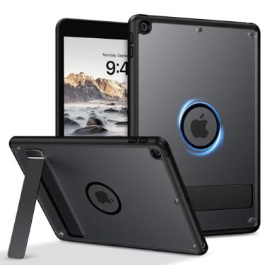 Imagem de Telaso Capa magnética para iPad 9ª/8ª/7ª geração, iPad 10,2 polegadas 2021/2020/2019 com suporte invisível para retrato/paisagem, traseira fosca translúcida, capa protetora de TPU macio, preta