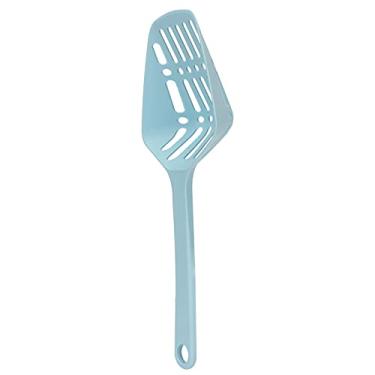 Imagem de Colher para areia para gatos Grande em forma de triangulo com orif¨ªcio grande Peneira para fezes de gato Pl¨¢stico para areia para gatos P¨¢ para animais de estima??o Ferramenta de limpeza para animais de estima??o [azul] Colheres para areia para gatos