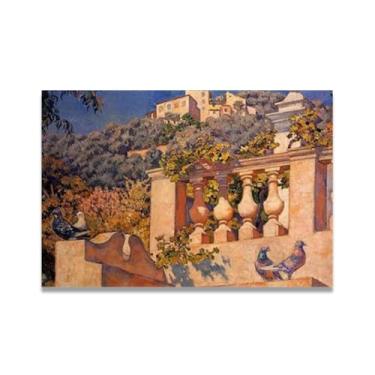Imagem de LKXGRRSFG The BalustradeThéo van Rysselberghe: Impressão em tela neoimpressionista belga chave 23,15x75 cm sem moldura