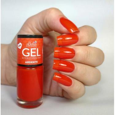 Imagem de Esmalte Efeito Gel Ardente Bella Brazil 9ml  Brilho e Longa Duração