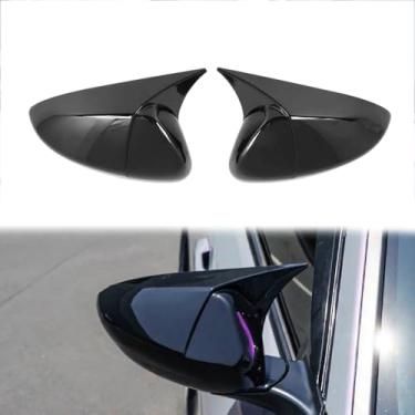 Imagem de Acdeyaca Capas de espelho lateral de carro compatíveis com Honda Accord 10th 2018-2022 Tampa de espelho de buzina lateral sem luz estilo M preto brilhante