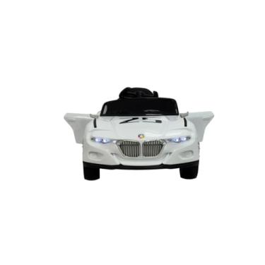 Imagem de Bang Toys - Carrinho Elétrico Infantil Quantum Z5 12V - com Pneus EVA, Banco de Couro, Portas que Abrem, Luzes de LED, Sons, USB/MP3, Bluetooth, Controle Remoto - Suporta até 30kg - Cor Branco