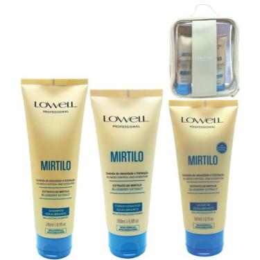 Imagem de Kit Lowell Mirtilo Shampoo Condicionador Leave-In
