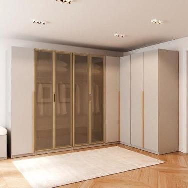 Imagem de Guarda-roupa Modulado de Canto 5 Peças 9 Portas Jade CabeCasa MadeiraO