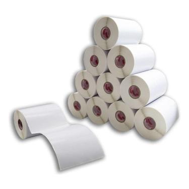Imagem de 50 Rolos Etiqueta 10x15 100x150 Térmica Serrilha E-commerce
