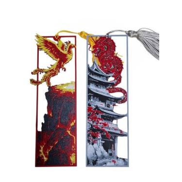 Imagem de Marcadores De Páginas Livros Temáticos - FLEX3DPRO, DRAGÃO E ÁGUIA