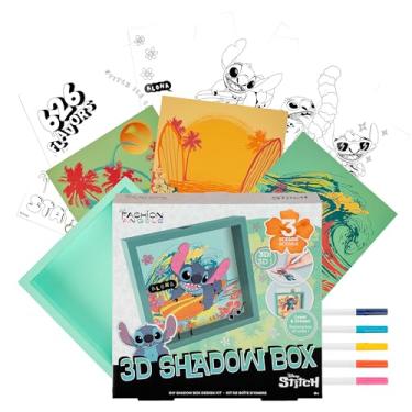 Imagem de Fashion Angels Disney Stitch DIY 3D Shadow Box Kit, Kids Craft Set with Markers, Colorable Inserts & Backgrounds, Ideal Art Project for Girls & Boys Ages 8+