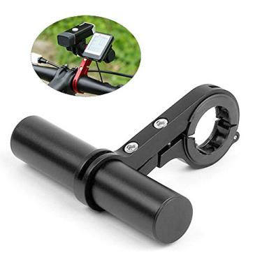 Imagem de JPOJPO Extensor de guidão de bicicleta braçadeira de extensão para velocímetro de bicicleta farol suporte de lâmpada de liga de alumínio 10 mm preto