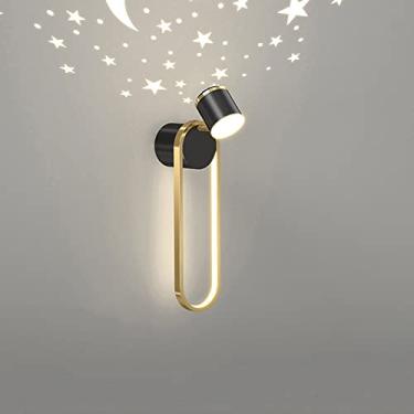 Imagem de HOSETEON Luminária de parede, luminária de parede LED arry Sky Art Déco Arandela de parede, luminária regulável para montagem na parede, luzes de parede modernas 18 W lâmpadas de cabeceira quarto