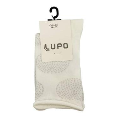 Imagem de Meia lupo confort sem punho ref:4421 feminino, Off white, Cinza, 34/9