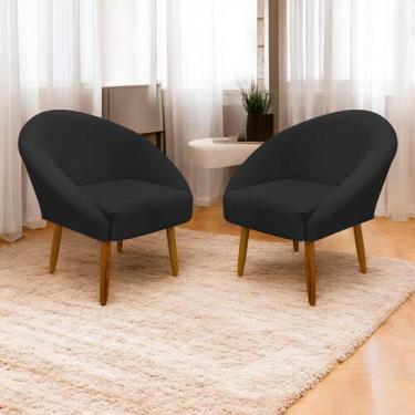 Imagem de Kit 2 Poltronas Decorativa Para Sala Recepção Manicure Consultório Ste