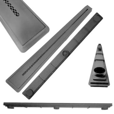 Imagem de Ralo Raso Ideal para Laje e Apartamento Ciclope Preto Fosco 70cm col P