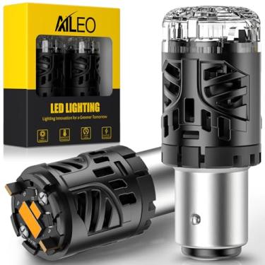Imagem de AILEO Lâmpada LED 1157, luz de seta amarela âmbar, 30W 2500LM super brilhante com ventilador de resfriamento e resistor, CANBUS livre de erros anti hiperflash pisca-pisca 1157A 1034 2057 2357 7528
