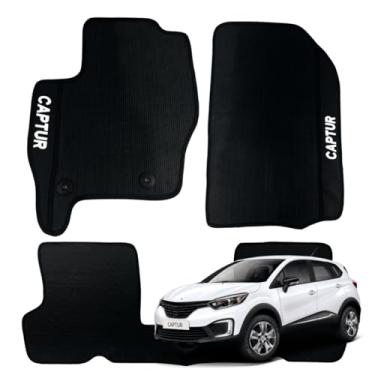 Imagem de Jogo de Tapete Para Captur 2017 2018 2019 2020 2021 Kit Automotivo Borracha Premium