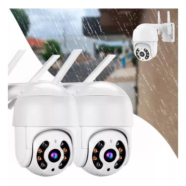 Imagem de Kit 2 Camera Externa Ip Wifi Segurança Resistente Agua Full