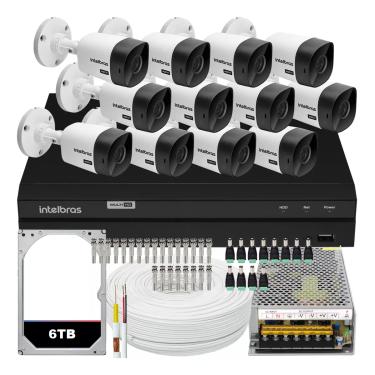 Imagem de Kit Cftv Monitoramento 12 Cameras Segurança Intelbras Mhdx 1216 6 Tera