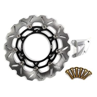 Imagem de Arashi Rotor de disco de freio dianteiro com parafusos de montagem para Kawasaki Ninja 250R 250 R EX250J 2008-2012 acessórios de substituição de motocicleta preto