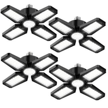 Imagem de Luzes de garagem LED HAPYLUMI 120W 12000LM 6500K, pacote com 4