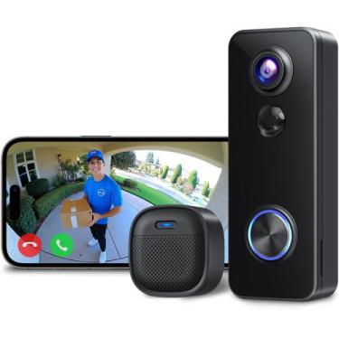 Imagem de Câmera de campainha de vídeo sem fio XTU 2K HD com visão de 180