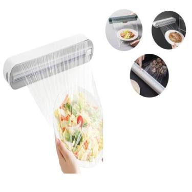 Imagem de Suporte porta papel filme aluminio cortador embutido - Multicoisa da P