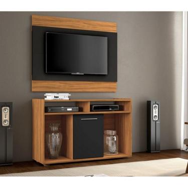 Imagem de Rack p/Tv Até 43 "Combo Show C/Pés Notável Freijo C/Preto