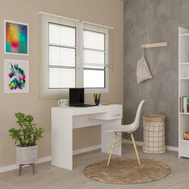 Imagem de Mesa Escrivaninha Cooler Para Notebook Branco