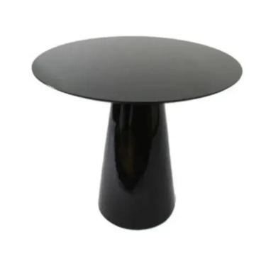 Imagem de Mesa Lateral Cone Redonda 51Cm Laqueada Preto
