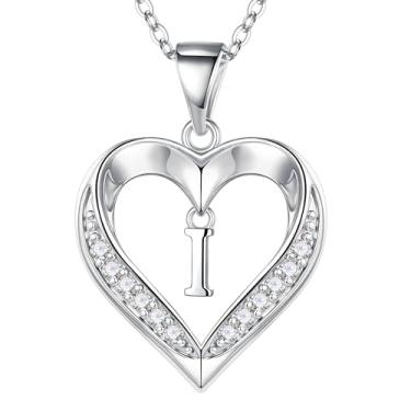 Imagem de Turandoss Colar feminino com inicial de coração – Colar delicado banhado a ouro 14K com pingente de coração CZ minúscula letra A-Z, não mancha, à prova d'água, joias modernas, presentes para mãe