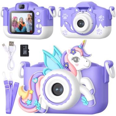 Imagem de Câmera infantil LOVCLIKS Filmadora de vídeo digital infantil 32GB SD -