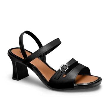Imagem de Sandália Feminina Mississipi Salto Médio Preto 39