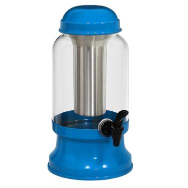 Imagem de Suqueira Barrica Vidro Multiuso 3,2 Lt com Porta Gelo + Copo Gastrobel: Azul Pigmentado