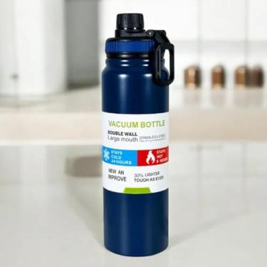 Imagem de Garrafa Térmica Inox Parede Dupla Quente ou Frio (Azul)