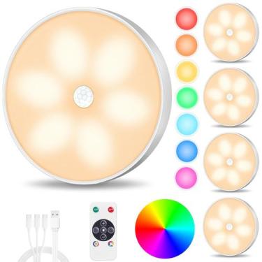 Imagem de Sensor de movimento sem fio Puck Lights Lightbiz 8 cores RGB LED