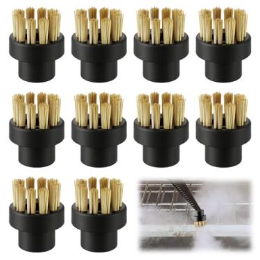 Imagem de HappyAlley Pacote com 10 escovas pequenas de latão compatíveis com limpador a vapor Dupray, limpador de latão, escovas de arame para limpeza, acessórios de limpeza a vapor de várias superfícies