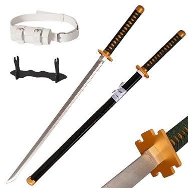 Imagem de Espada de anime Otsukotsu Yuta Samurai de 101,6 cm com cinto/suporte de exibição, adereços de cosplay, para cosplay, fantasia, coleção