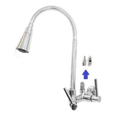 Imagem de Torneira Bica Parede Jato Cr Saída Purificador C34 1/4 Volta