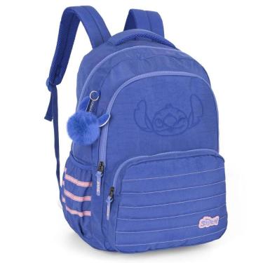 Imagem de Mochila Costas 18 Disney Stitch Bordado Azul Luxcel
