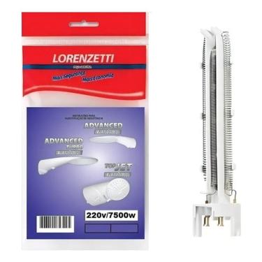 Imagem de Resistência Ducha Advanced E Top Jet 7500w 220v Lorenzetti Acabamento Brilhante Cor Branco