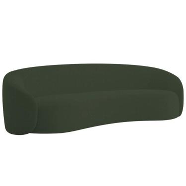 Imagem de Sofá 2 Lugares Amore 160cm Orgânico Luxo Recepção Escritório Linho Verde